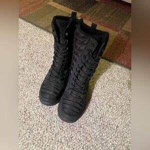 Fran Willor Black Lace Up Boots, new with tags. Size 8.5.